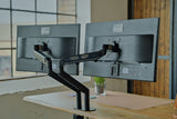 KAWOLA Schreibtisch LORA mit Monitorhalterung elektrisch höhenverstellbar mit Baumkante massiv