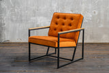 KAWOLA Sessel ARLY Polstersessel Bezug Velvet cognac