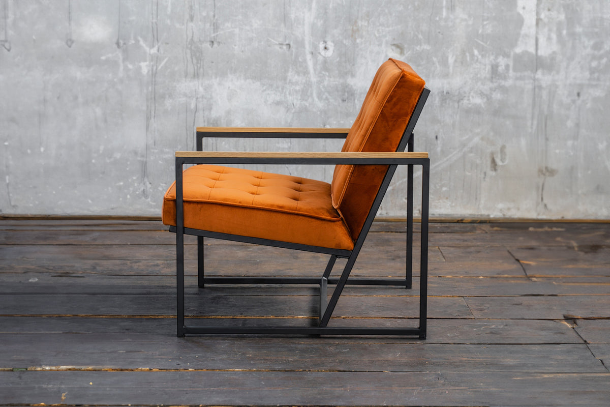KAWOLA Sessel ARLY Polstersessel Bezug Velvet cognac