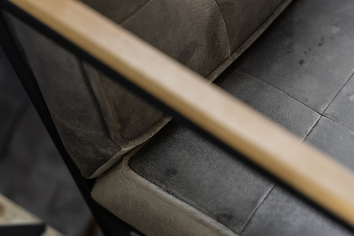 KAWOLA Sessel ARLY Polstersessel Bezug Velvet grau