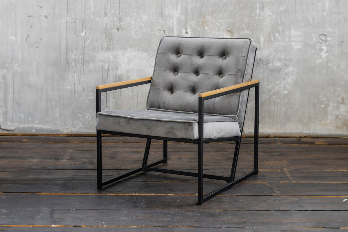 KAWOLA Sessel ARLY Polstersessel Bezug Velvet grau