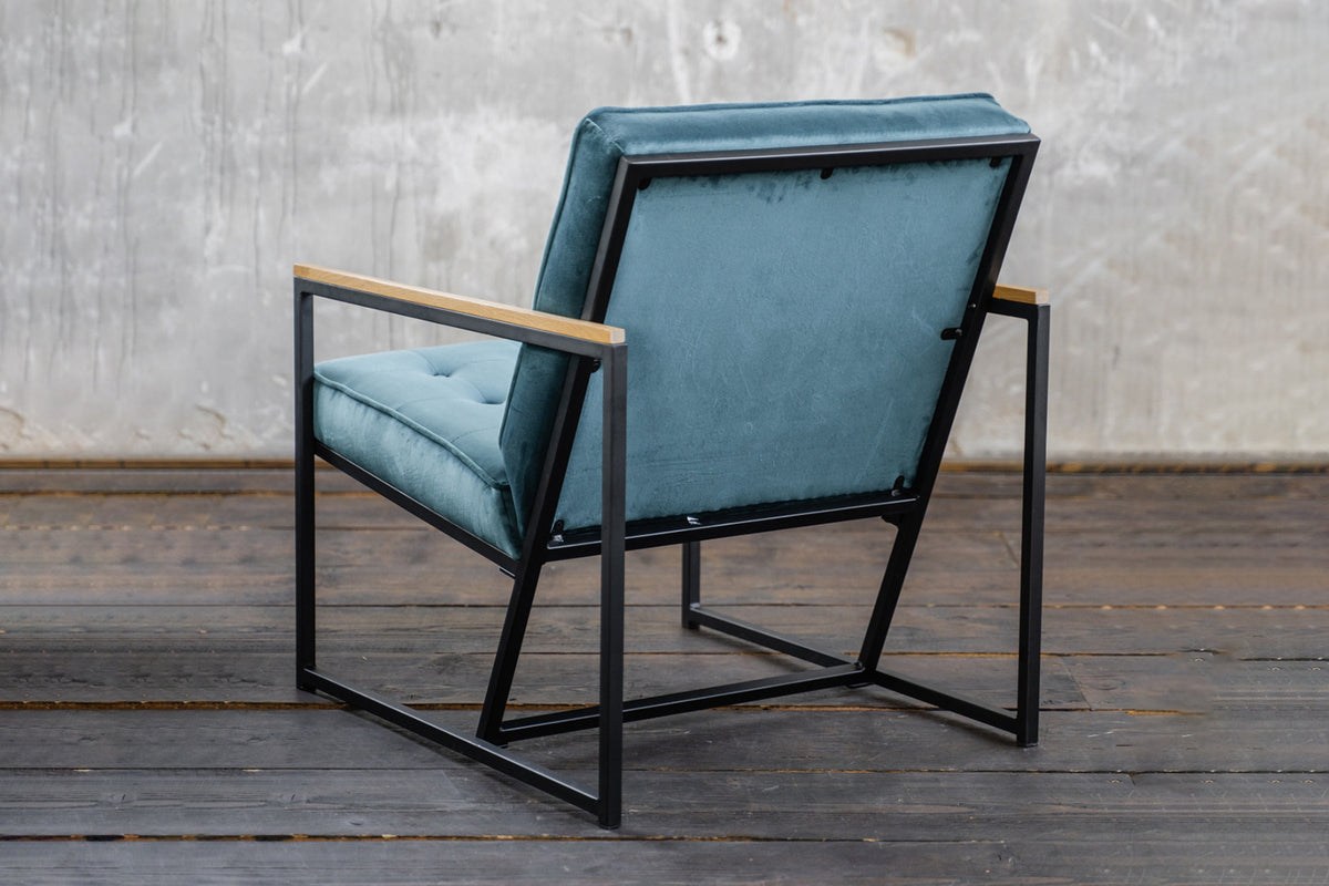 KAWOLA Sessel ARLY Polstersessel Bezug Velvet petrol