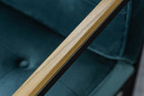 KAWOLA Sessel ARLY Polstersessel Bezug Velvet petrol