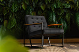 KAWOLA Sessel ARLY Polstersessel Bezug Velvet schwarz
