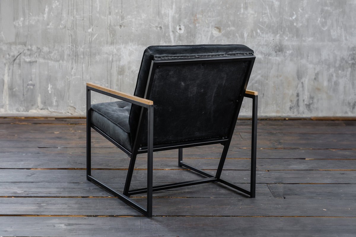 KAWOLA Sessel ARLY Polstersessel Bezug Velvet schwarz