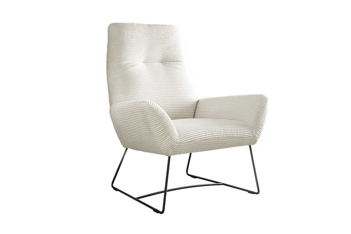 KAWOLA Sessel BISA Cord cremeweiß