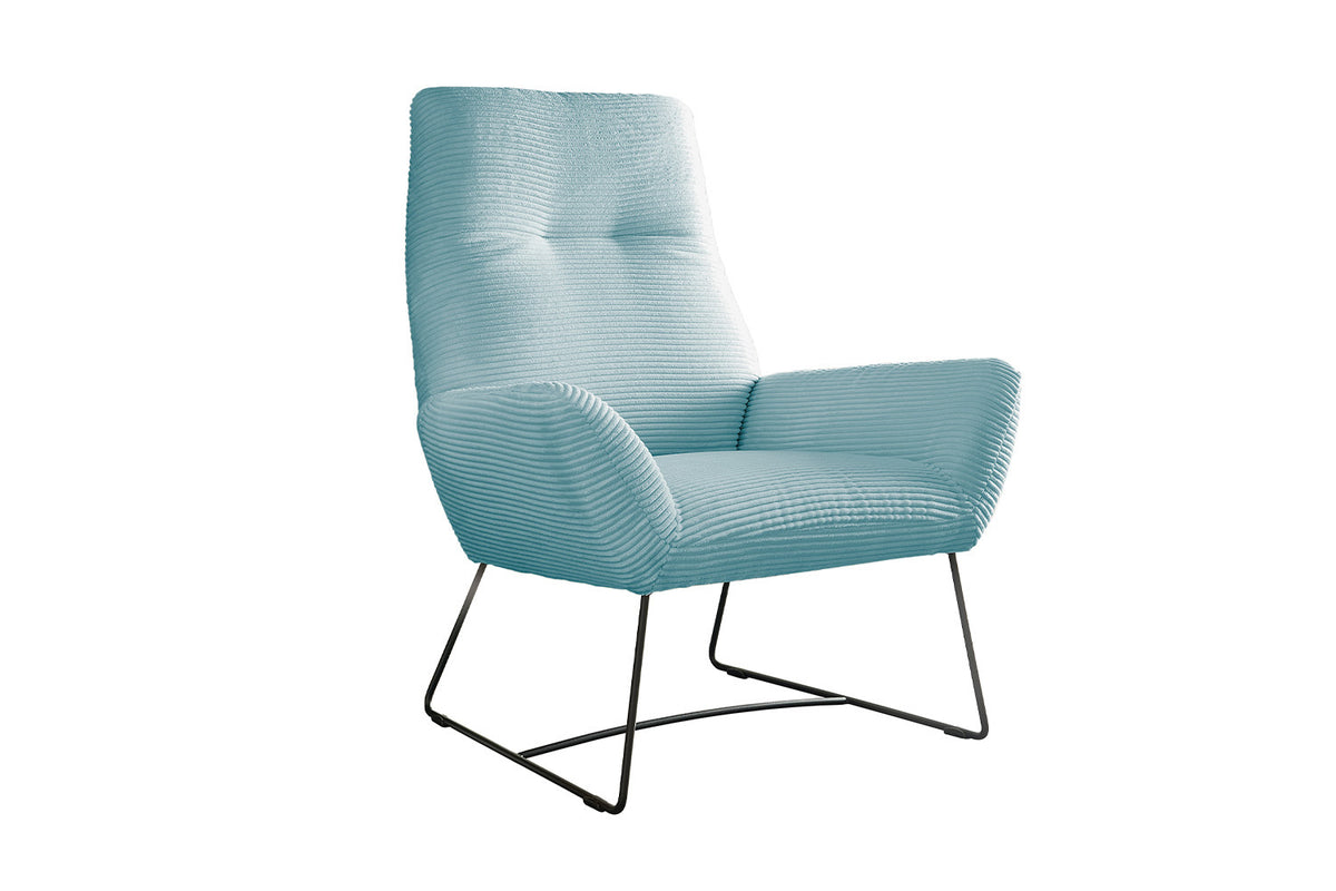 KAWOLA Sessel BISA Cord hellblau