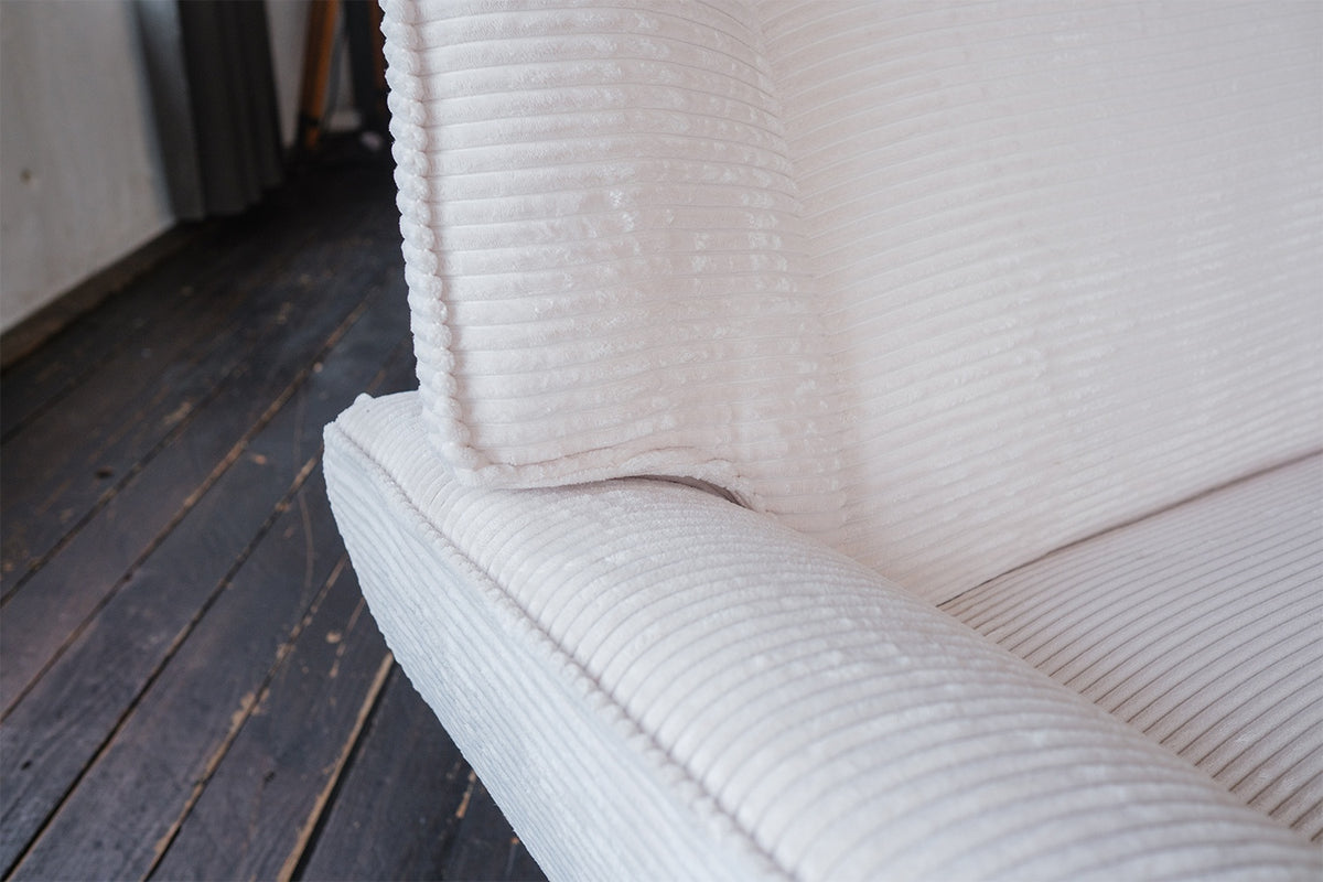 KAWOLA Sessel CALLA Relaxsessel Cord cremeweiß