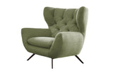 KAWOLA Sessel CHARME Hochlehnsessel Cord olivgrün