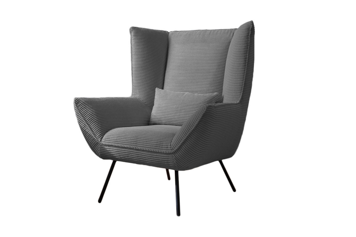 KAWOLA Sessel IVA Relaxsessel Cord grau