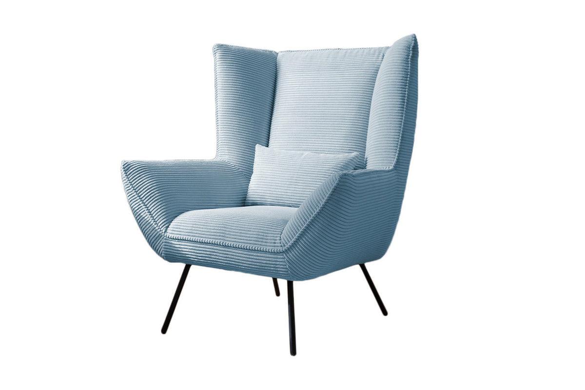 KAWOLA Sessel IVA Relaxsessel Cord hellblau