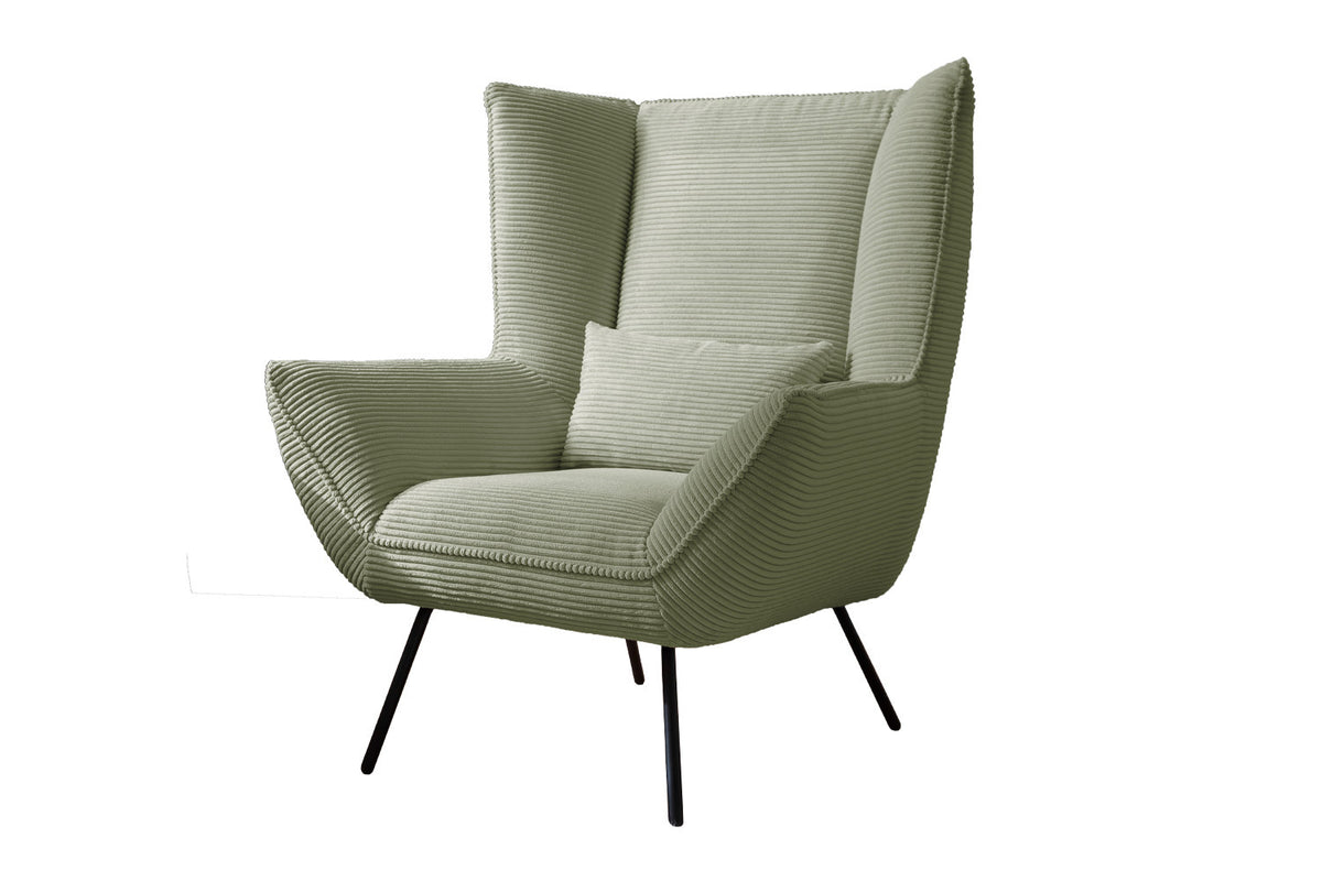 KAWOLA Sessel IVA Relaxsessel Cord olivgrün