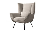 KAWOLA Sessel IVA Relaxsessel Cord steingrau