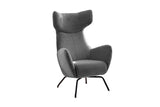 KAWOLA Sessel LOTTE Ohrensessel Cord grau