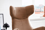 KAWOLA Sessel LOTTE Ohrensessel Cord rost