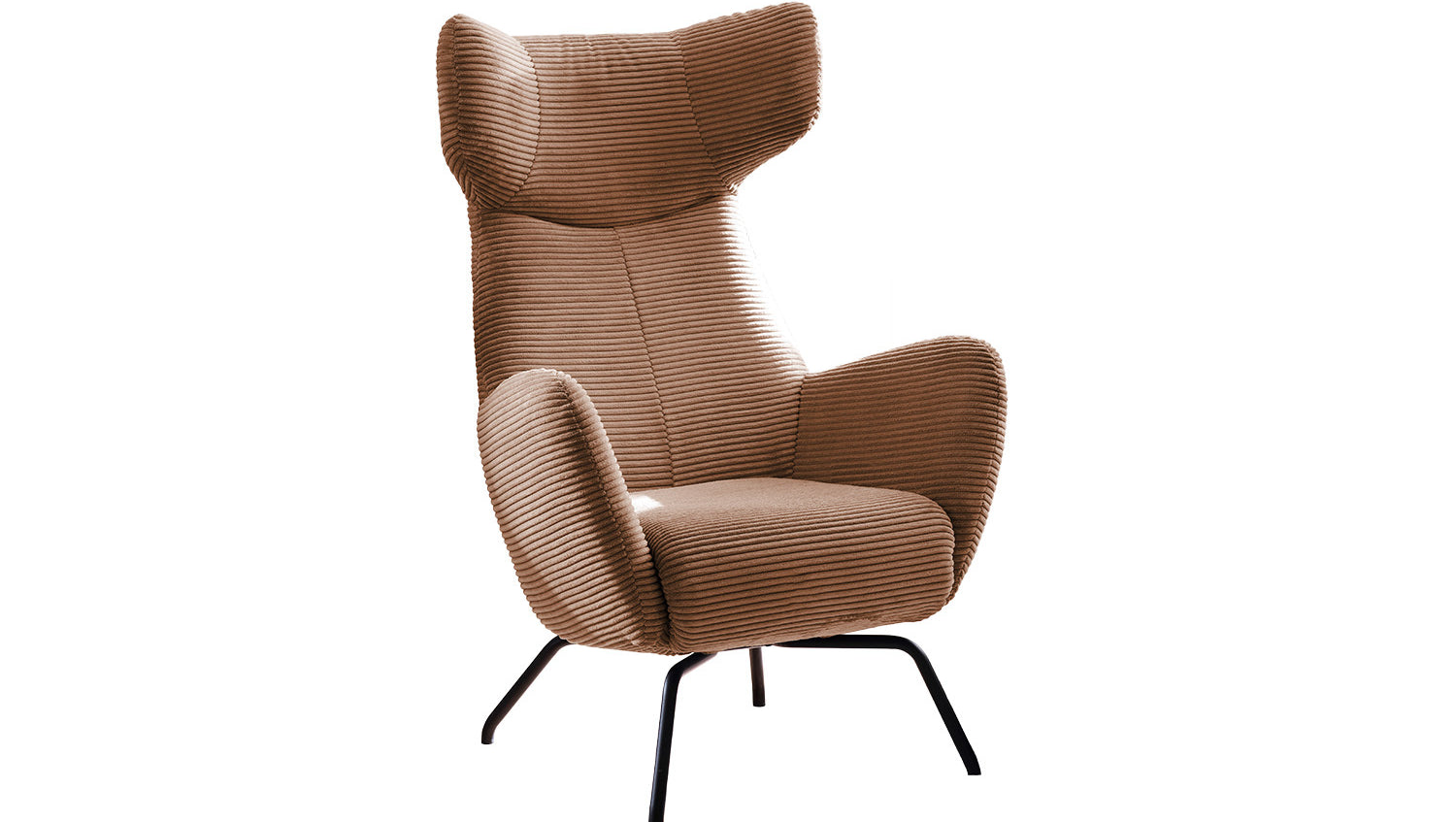 KAWOLA Sessel LOTTE Ohrensessel Cord rost