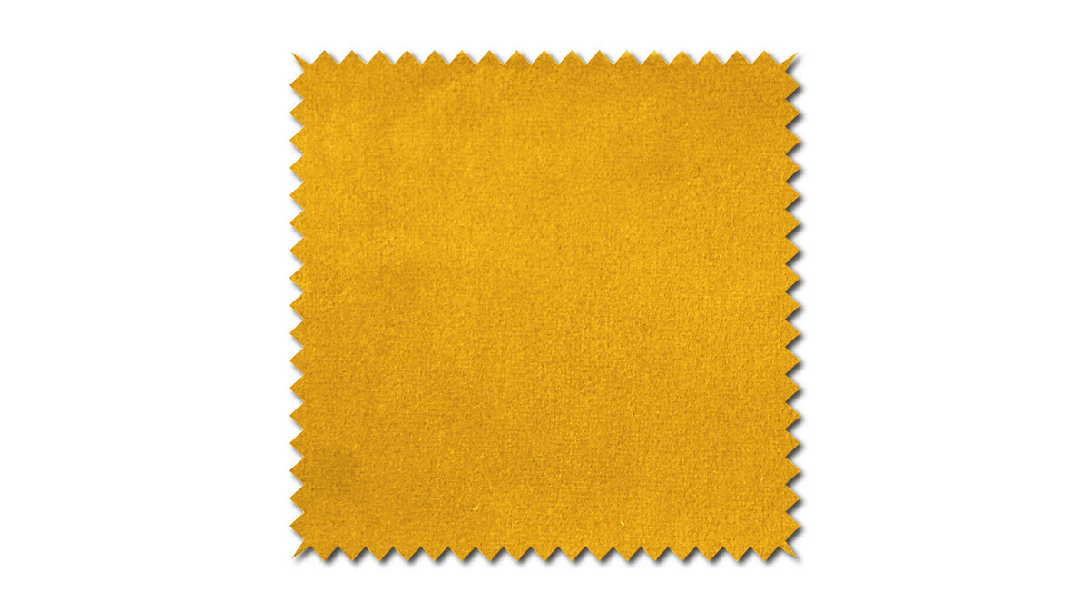 KAWOLA Sessel LOTTE Ohrensessel velvet curry mit Hocker
