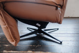 KAWOLA Sessel MIKO Relaxsessel drehbar Leder braun