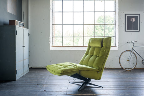 KAWOLA Sessel MIKO Relaxsessel drehbar Velvet grün