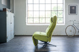 KAWOLA Sessel MIKO Relaxsessel drehbar Velvet grün
