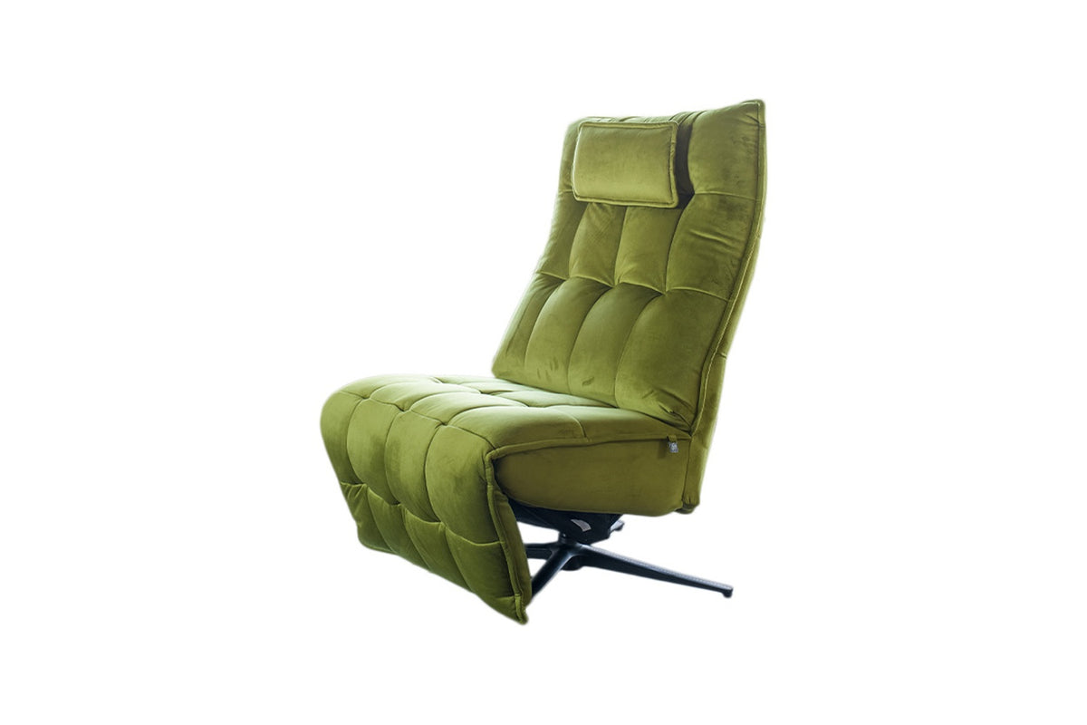 KAWOLA Sessel MIKO Relaxsessel drehbar Velvet grün