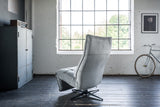 KAWOLA Sessel MIKO Relaxsessel drehbar Velvet steingrau