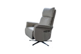 KAWOLA Sessel NAMA Relaxsessel drehbar Leder grau