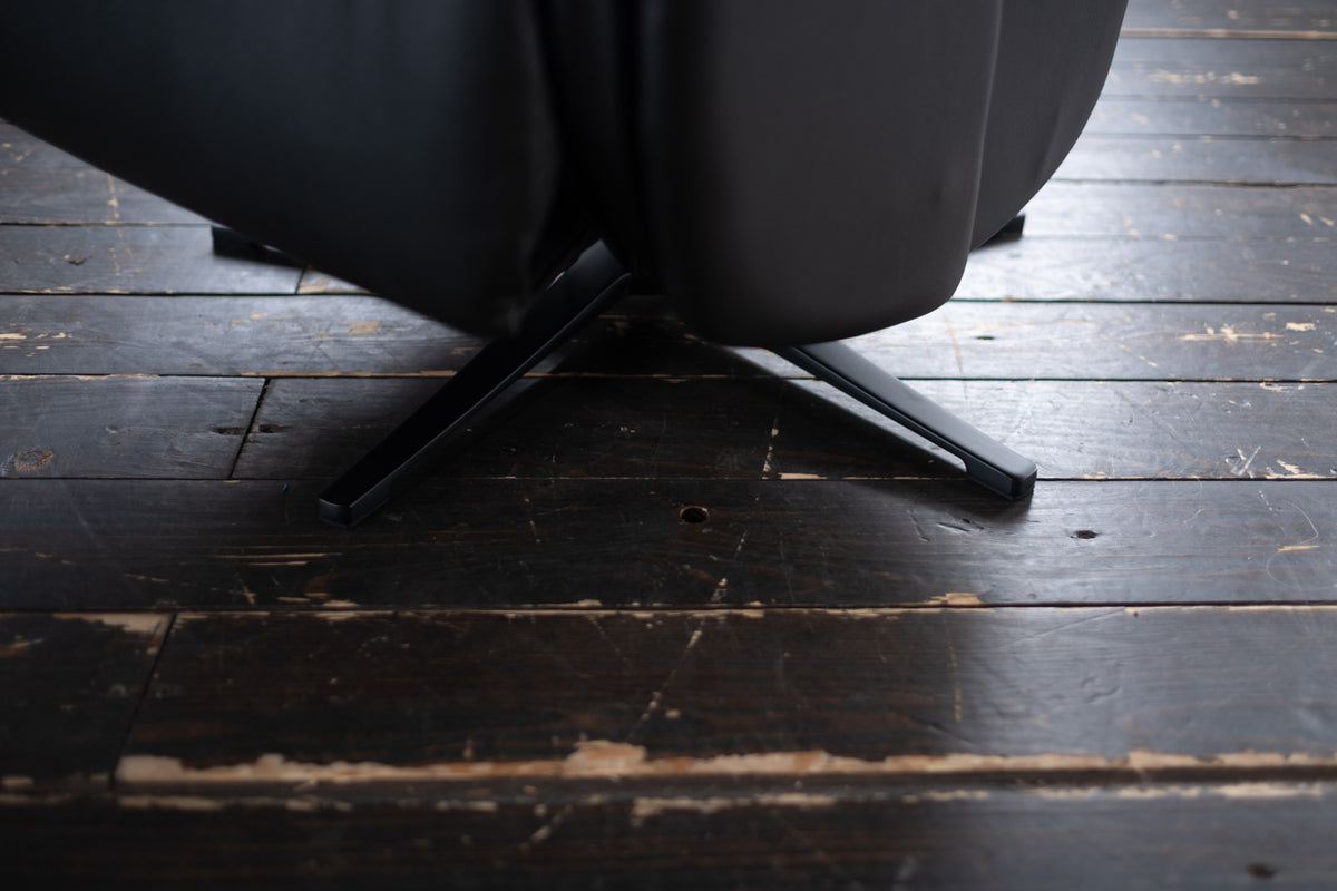 KAWOLA Sessel NAMA Relaxsessel drehbar Leder schwarz