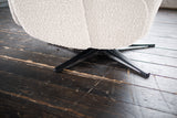 KAWOLA Sessel NAMA Relaxsessel drehbar Stoff hellgrau