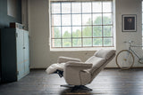 KAWOLA Sessel NAMA Relaxsessel drehbar Stoff taupe