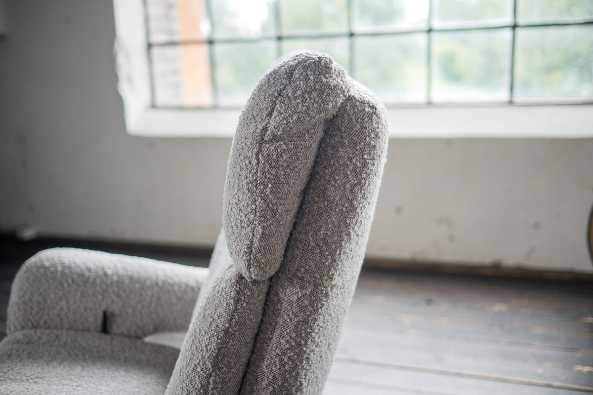 KAWOLA Sessel NAMA Relaxsessel drehbar Stoff taupe