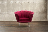 KAWOLA Sessel NARLA Polstersessel Velvet rot