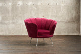 KAWOLA Sessel NARLA Polstersessel Velvet rot