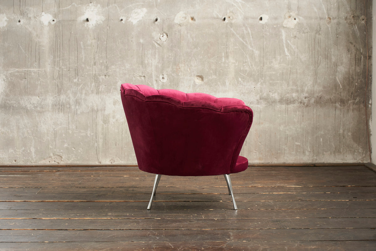 KAWOLA Sessel NARLA Polstersessel Velvet rot