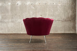 KAWOLA Sessel NARLA Polstersessel Velvet rot