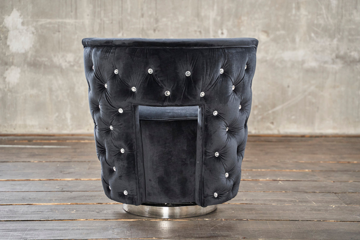 KAWOLA Sessel SENSO Stoff Velvet schwarz