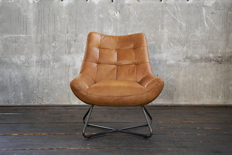 KAWOLA Sessel Snooze Leder cognac B/H/T: