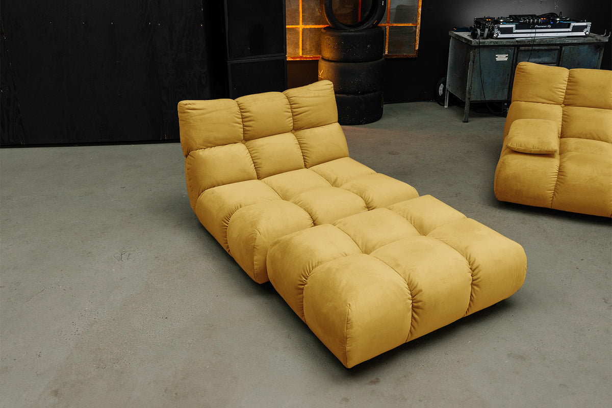KAWOLA Sessel VIVIEN Drehsessel Velvet curry
