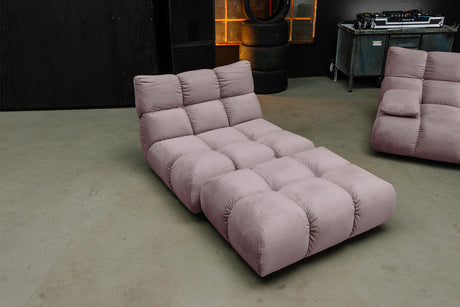 KAWOLA Sessel VIVIEN Drehsessel Velvet roségrau