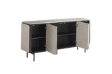 KAWOLA Sideboard AVRIL 4 Türen Eiche grau