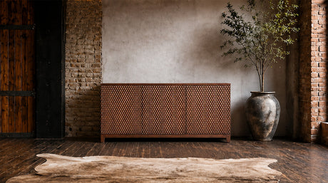 KAWOLA Sideboard COPAS 3 Türen Eiche furniert braun