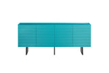KAWOLA Sideboard LYNN 4 Türen lackiert petrol