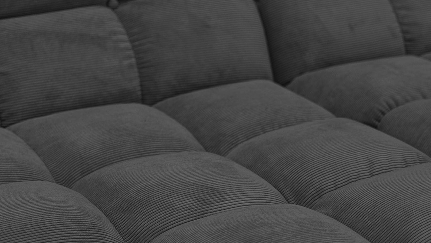 KAWOLA Sitzgruppe VIVIEN Ecksofa Drehsessel Hockerbank Feincord anthrazit