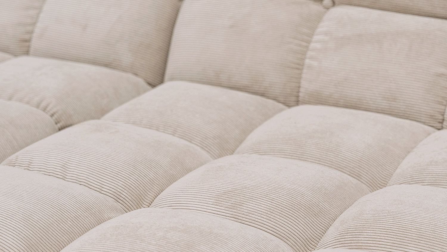 KAWOLA Sitzgruppe VIVIEN Ecksofa Drehsessel Hockerbank Feincord beige