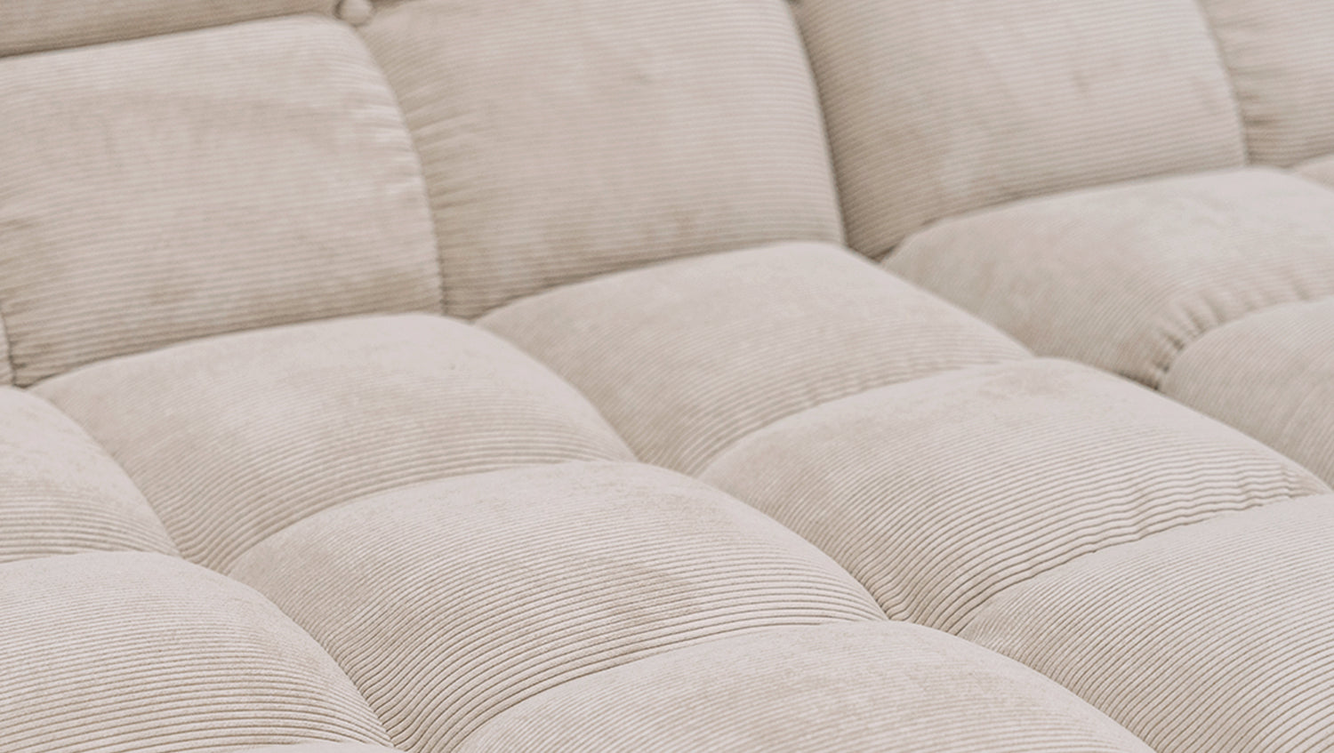 KAWOLA Sitzgruppe VIVIEN Ecksofa Drehsessel Hockerbank Feincord beige