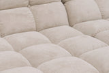 KAWOLA Sitzgruppe VIVIEN Ecksofa Drehsessel Hockerbank Feincord beige