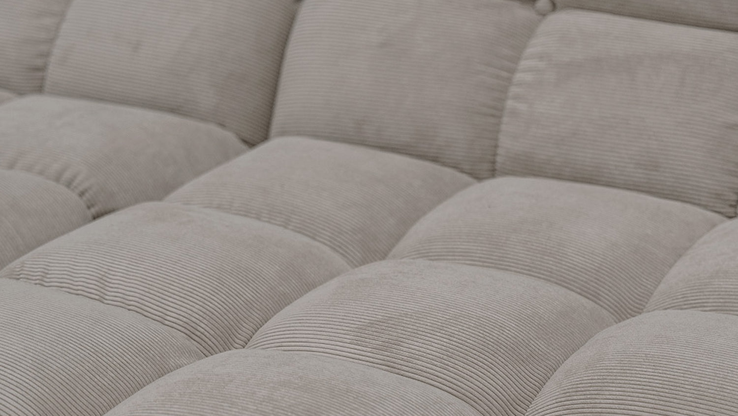 KAWOLA Sitzgruppe VIVIEN Ecksofa Drehsessel Hockerbank Feincord grau