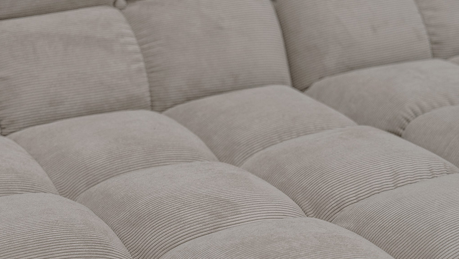 KAWOLA Sitzgruppe VIVIEN Ecksofa Drehsessel Hockerbank Feincord grau