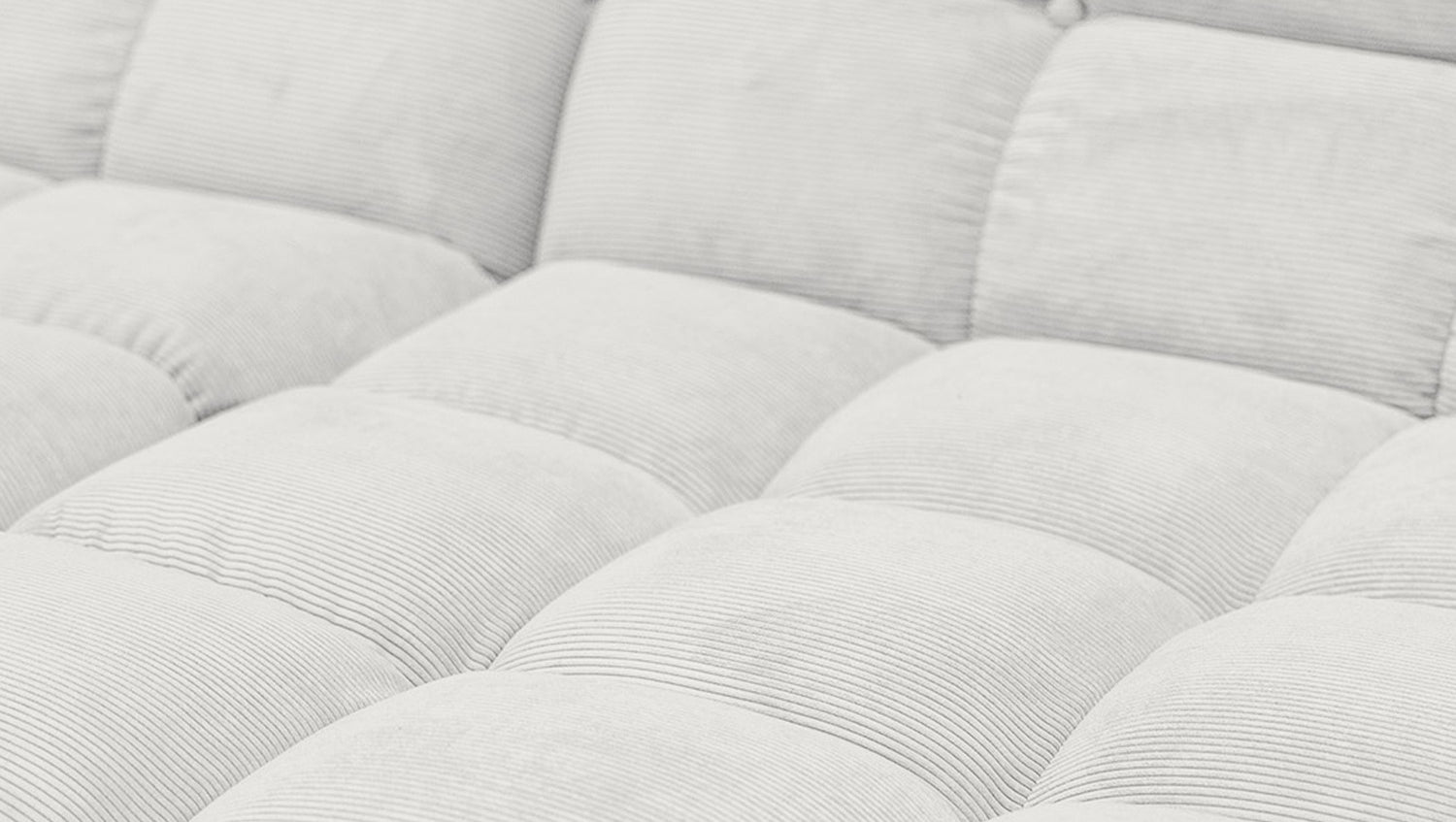 KAWOLA Sitzgruppe VIVIEN Ecksofa Drehsessel Hockerbank Feincord weiß