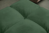 KAWOLA Sitzgruppe VIVIEN Ecksofa Drehsessel Hockerbank Velvet smaragd